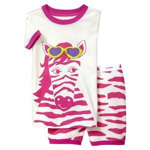 6-12 ZEBRA pajamas hot pink baby Gap summer pjs new